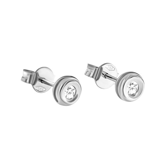 Orecchini Roman Gioielli Donna in Oro bianco Diamante 0.04 Ct R160A25N135 - R160A25N135